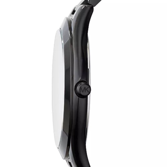 Michael Kors Unisex Slim Runway Black-Tone Stainless Steel Bracelet Watch 42mm - Picture 10 of 11